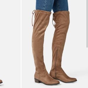 JustFab over the knee faux suede boots size 10